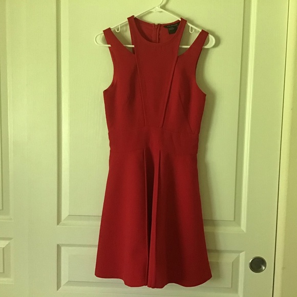 Armani Exchange Dresses & Skirts - NWOT-armani exchange cold shoulder red dress with 2 side pockets